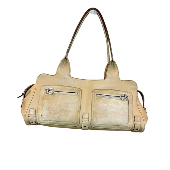 Salvatore Ferragamo Handbags - Salvatore Ferragamo Gancini Leather and Suede Expandable Hobo Bag